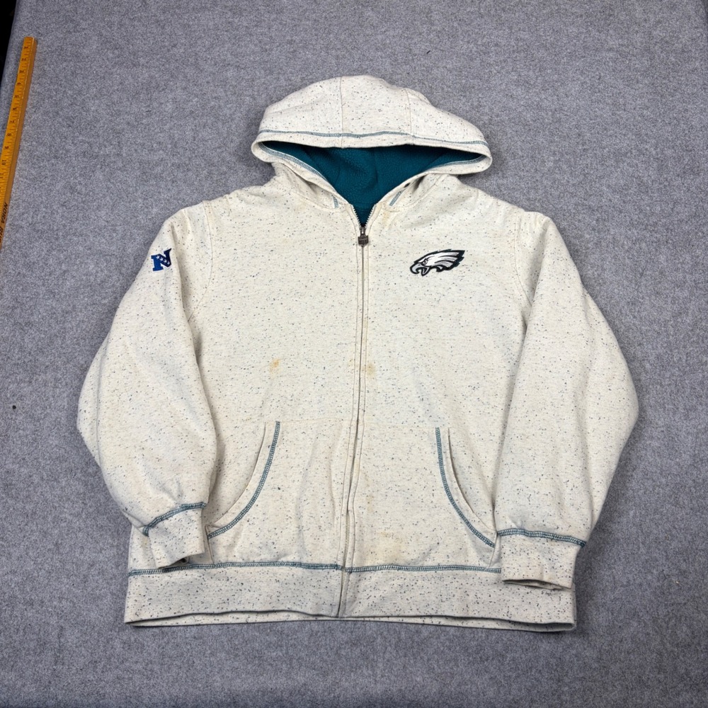 NFL Pro Line Philadelphia Eagles Zip Hoodie Oatmeal Speckled XL Mens